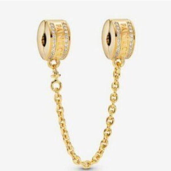 Pandora Gold Safety Chain Bracelet - Picture 1 of 5